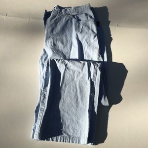 Pale blue linen blend chinos by Barbour